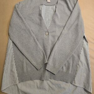 Gray Women's Sweater Cardigan